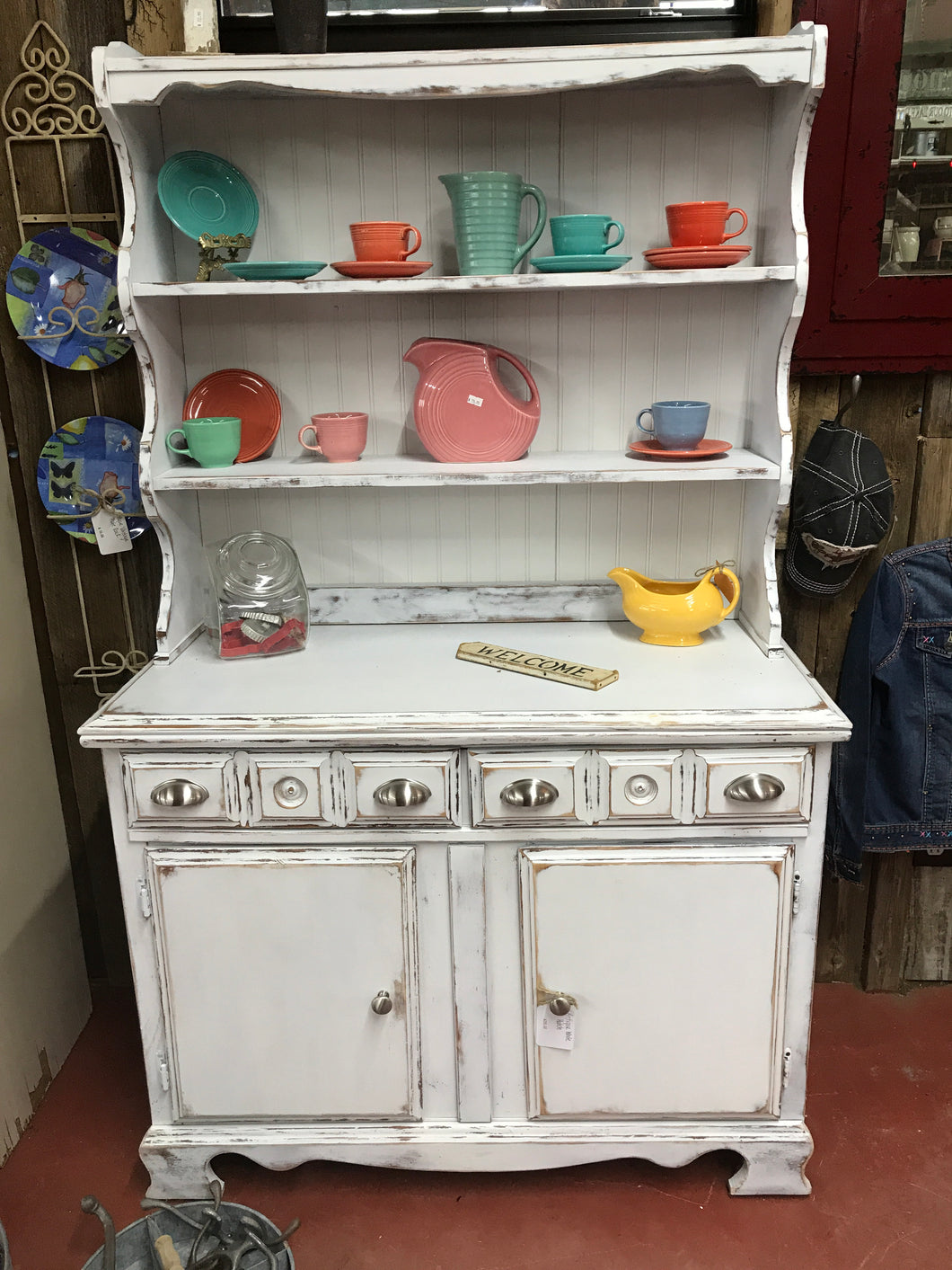 Antique White Hutch