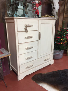 Off White 6-Drawer Chest