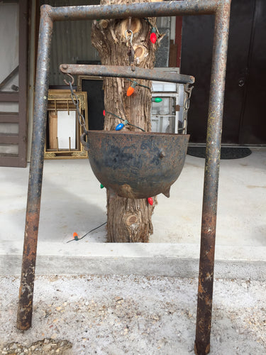 Antique Wash Pot Single Tree and Stand