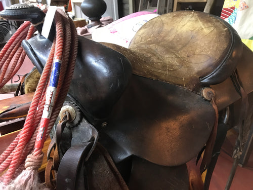 Antique Leather Saddle