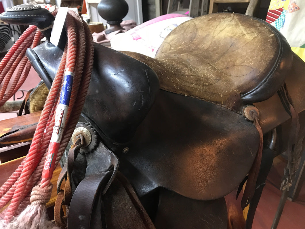 Antique Leather Saddle