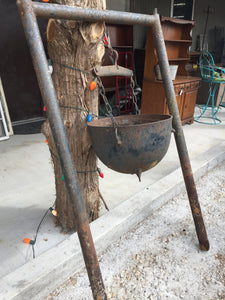 Antique Wash Pot Single Tree and Stand