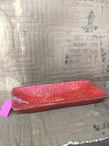 Red Wooden Bowl