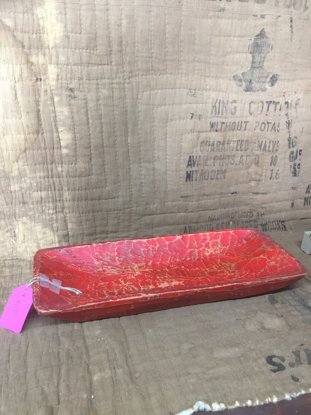 Red Wooden Bowl