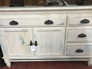 White Cabinet w/ blue tint
