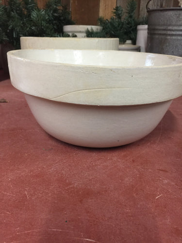 White Antique Crock Mixing Bowl (small)