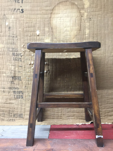 Wood Four-Legged Stool