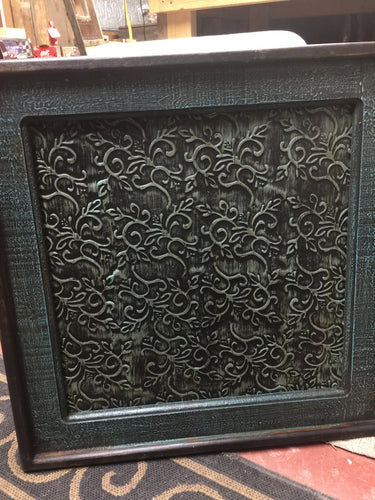 Large turquoise wood frame