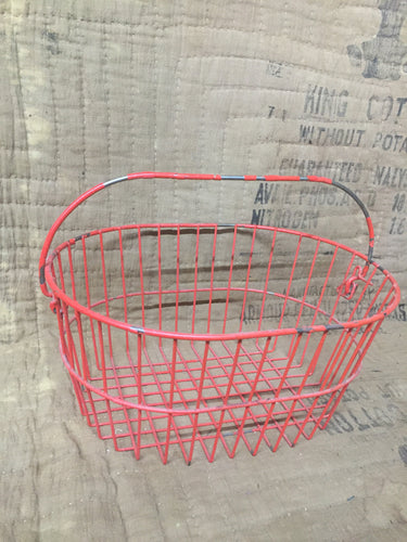 Red Wire Oval Shaped Egg Basket