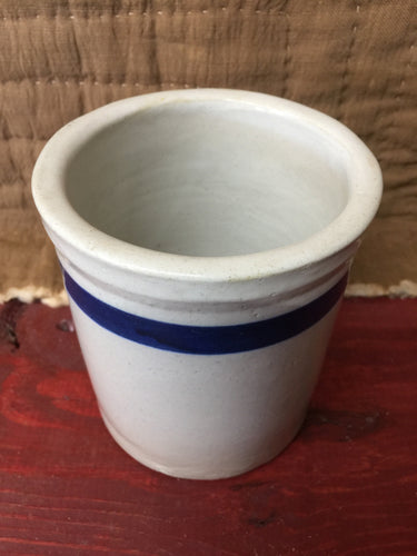 Antique Blue Rim Crock-small