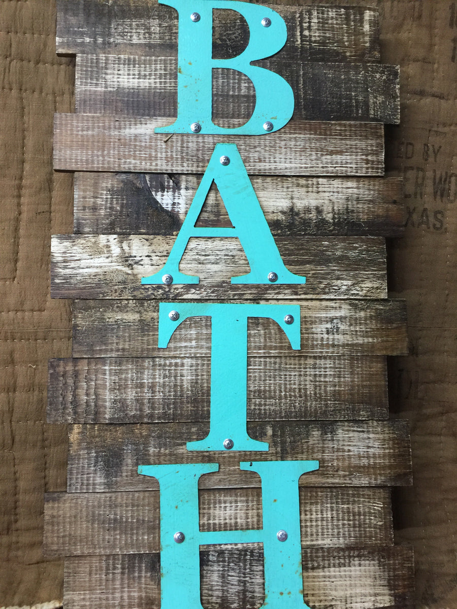“Bath” Sign – Old Tin Barn