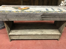 Load image into Gallery viewer, Vintage Hand Painted Wooden Bench