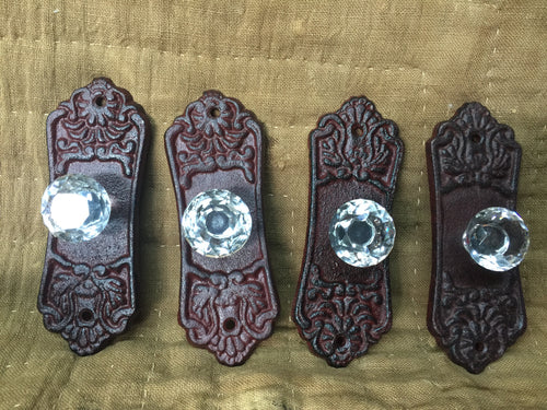 Burnt Burgundy Crystal Pulls