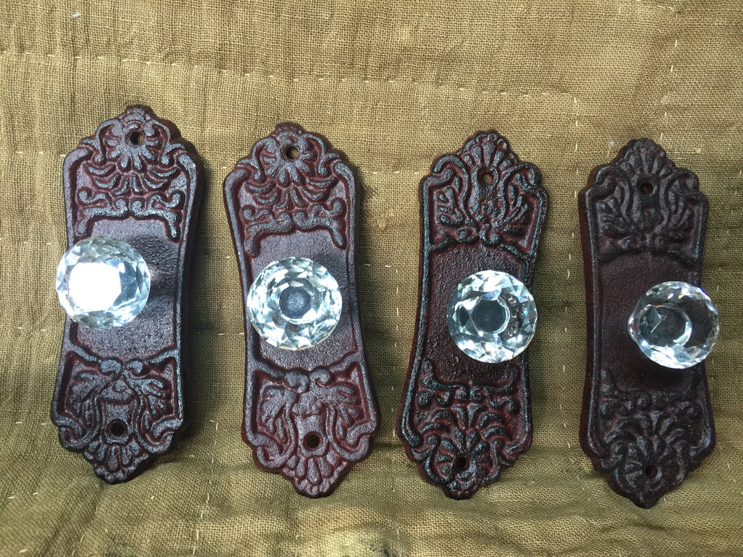 Burnt Burgundy Crystal Pulls