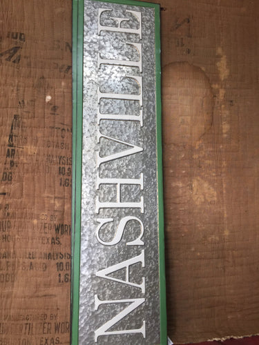 Metal “Nashville” Sign