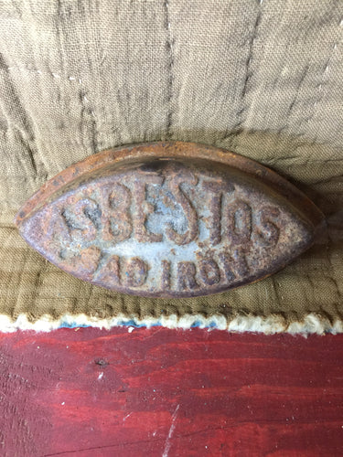 Vintage asbestos sad iron cast