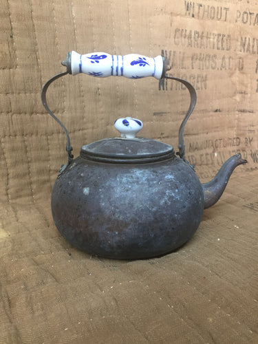 Copper Tea Kettle with Porcelain Handle