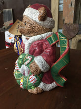 Load image into Gallery viewer, Glass Bear Christmas Jar