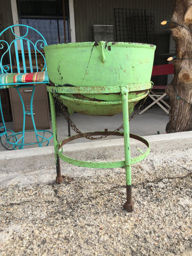 Vintage Iron Wash Pot with stand