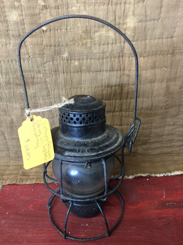 Adams and west lake company vintage lantern with glass and metal