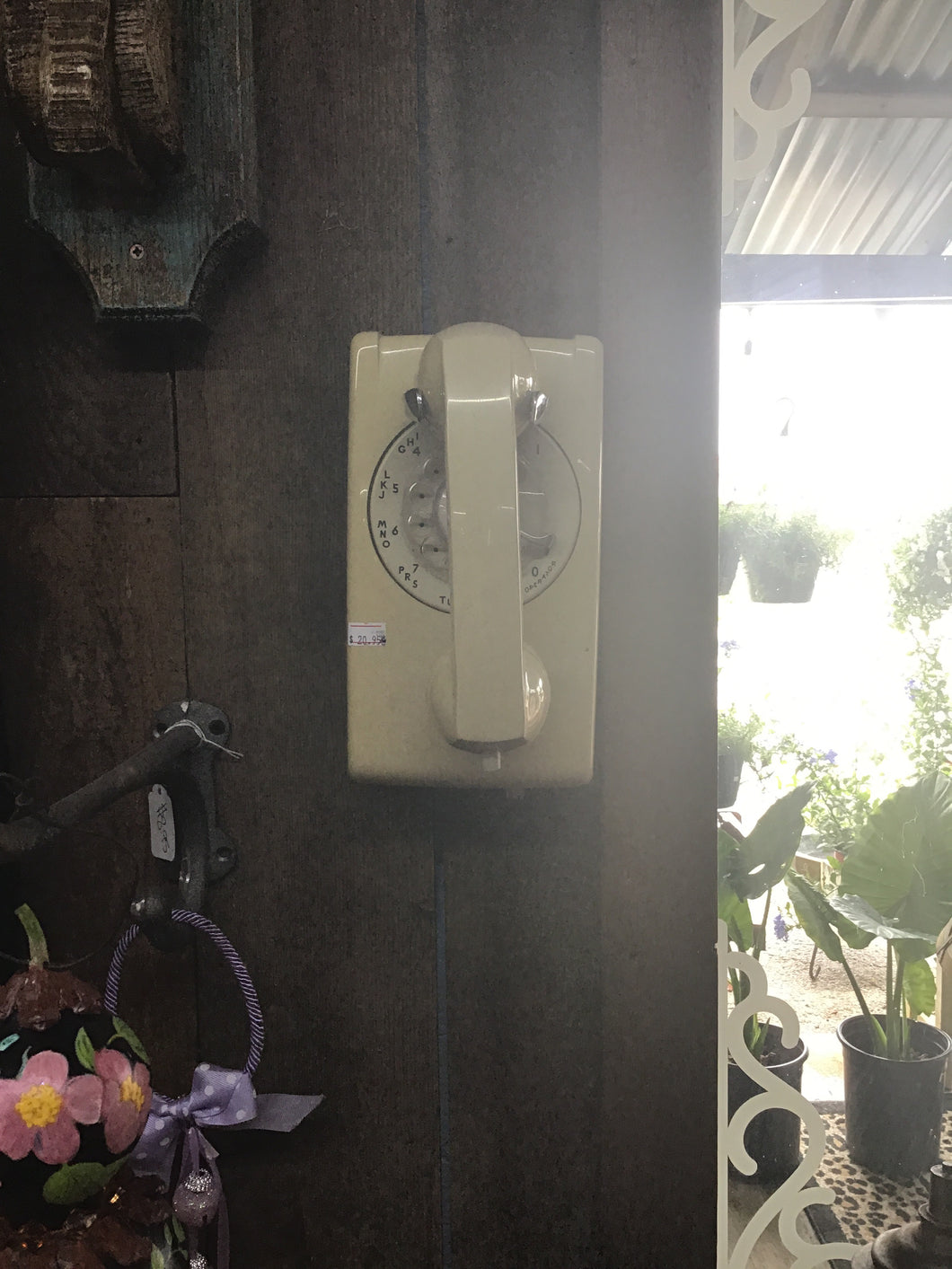 Off-White Antique Wall Phone